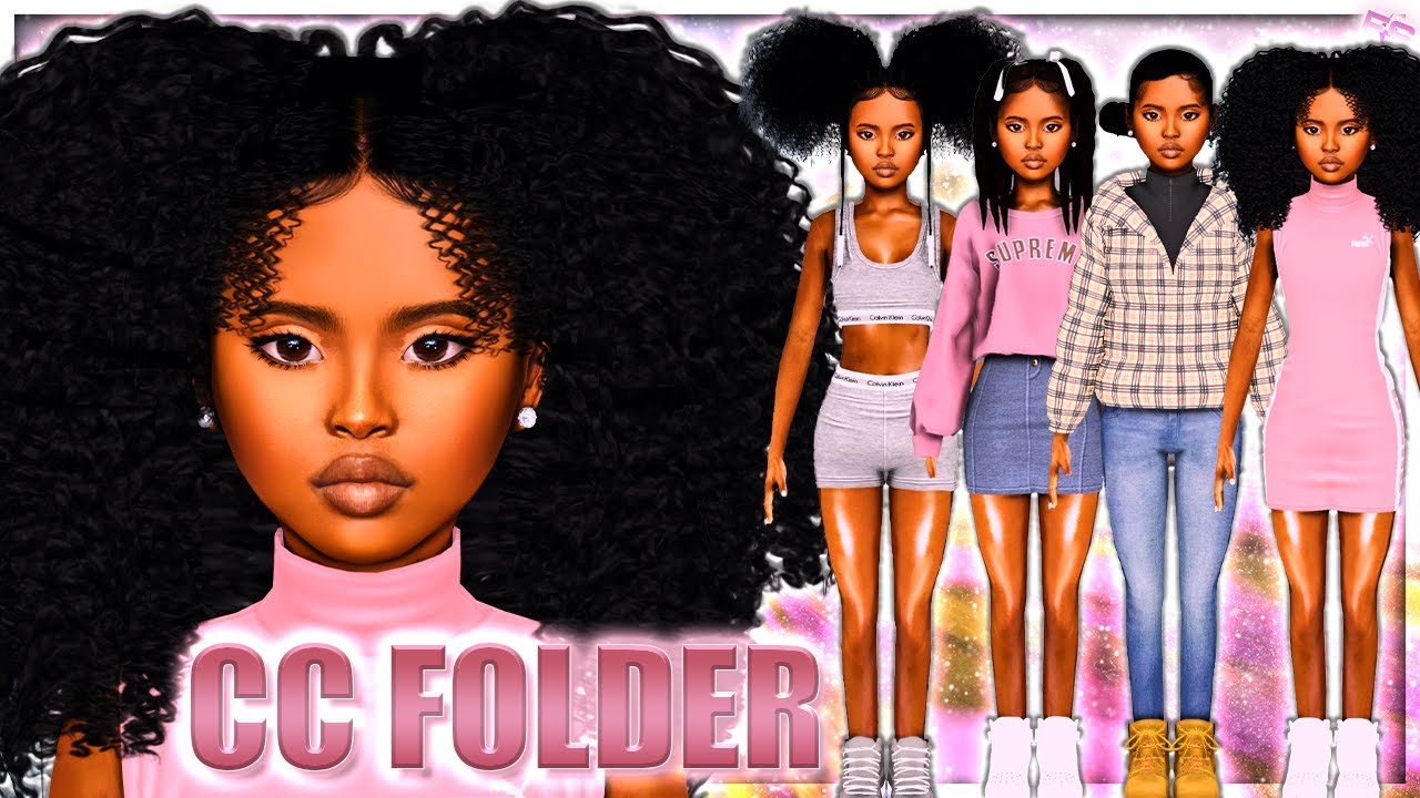 Urban Child Pre Teen Cc Folder And Sim Download Hair Edges Supreme