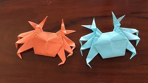 Cách Gấp Một Con Cua Cute Bằng Giấy Màu Origami