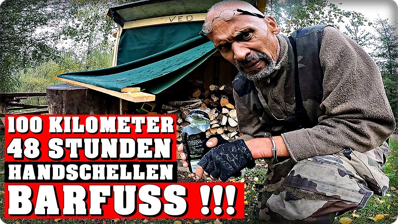 100 Kilometer barfuß und mit Handschellen. No Food. No Water!