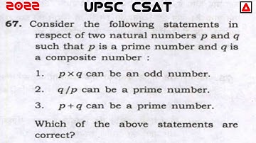 Consider The Following Statements In Respect Of Two Natural Numbers p And q Such That p Is A Prime