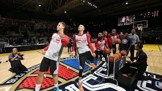 Steph Curry's All-Star Practice Half-Court Trifecta