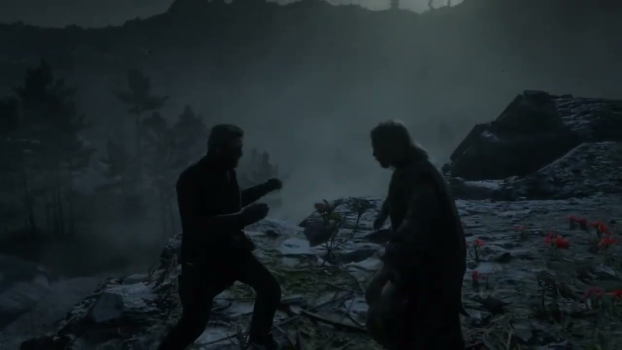 Micah Spears Arthur Off The Cliff In The Final Fight - Red Dead ...