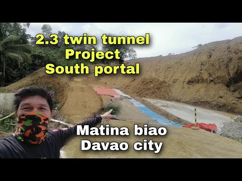 BUILD BUILD PROGRAM 2.3km TWIN TUNNEL BYPASS ROAD PROJECT SOUTH PORTAL IN MATINA BIAO DAVAO CITY