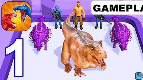 Dinosaurs Battle - Merge 3D - Gameplay Walkthrough Part 1 Tutorial Levels 16-25 (iOS,Android)