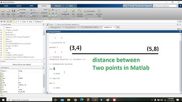 how to find the distance between two points in matlab | two point distance formula in matlab