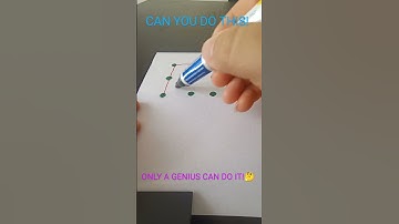 Connect all the dots in four straight lines! ONLY A GENIUS CAN DO IT!