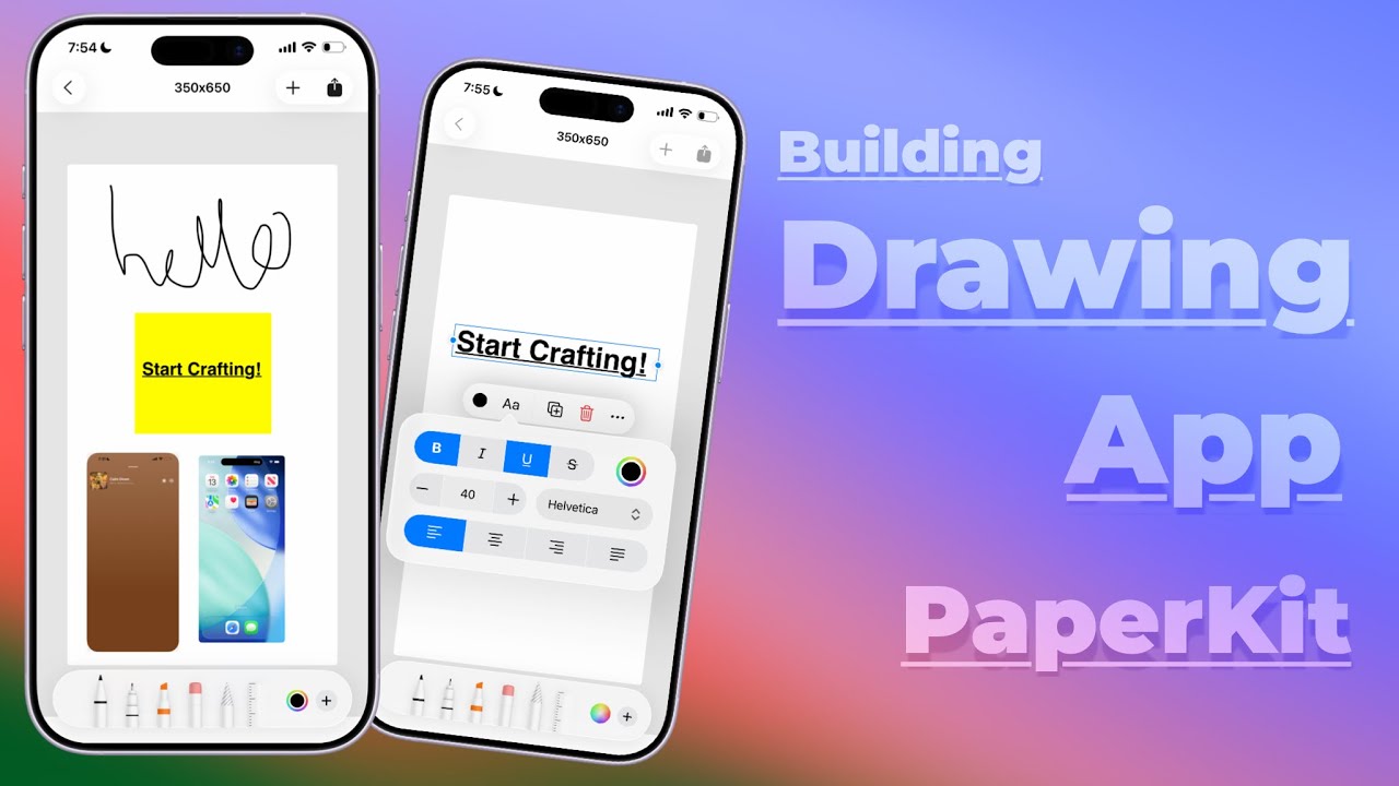 Building a Drawing App in SwiftUI with PaperKit | PencilKit Tools | Draw, Edit Text & Add Images