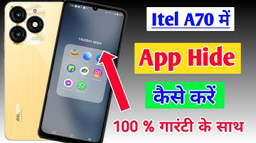 How to hide apps in itel A70 mobile me / itel A70 mobile me app hide kaise kare //