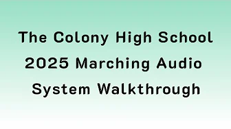 2025 Marching Audio: The Colony High School