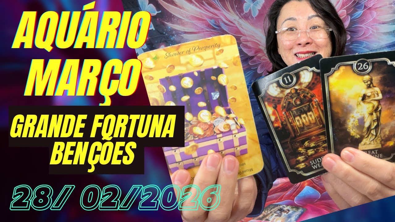 Aquário ♒️ MARÇO PRESENTE DE DEUS CHUVA DE PROSPERIDADE 🙀💰🙀💰🍀