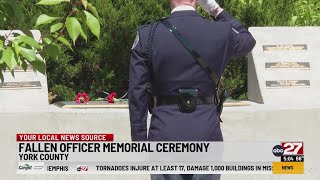 Ceremony honors fallen York County police officers one year later