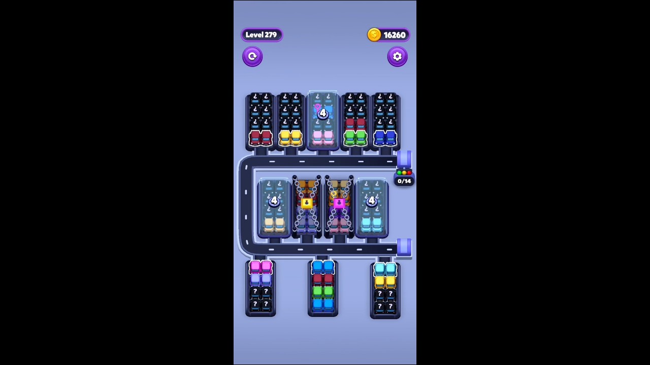 Car Sort Level 279 Very Hard Walkthrough Solution - YouTube