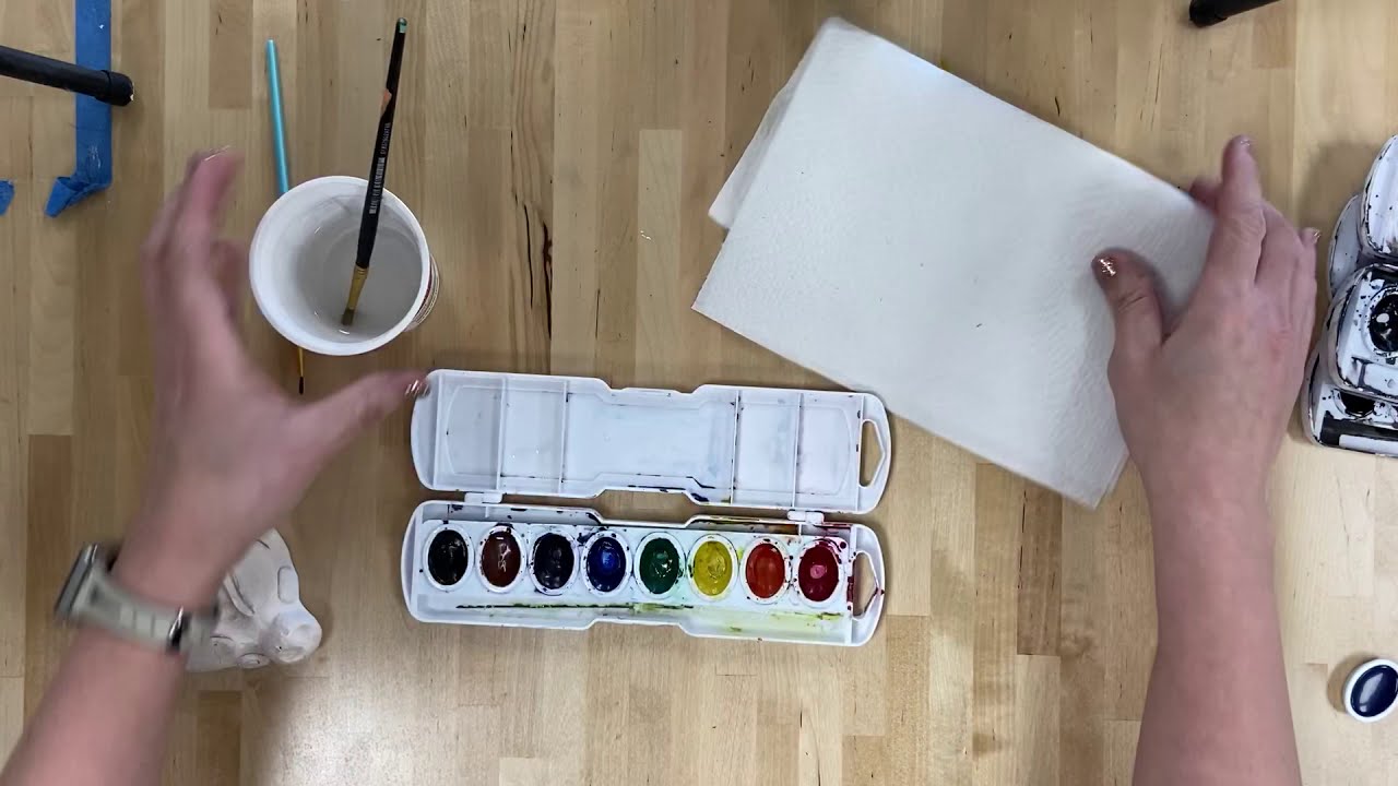 Using watercolor on bisqueware YouTube