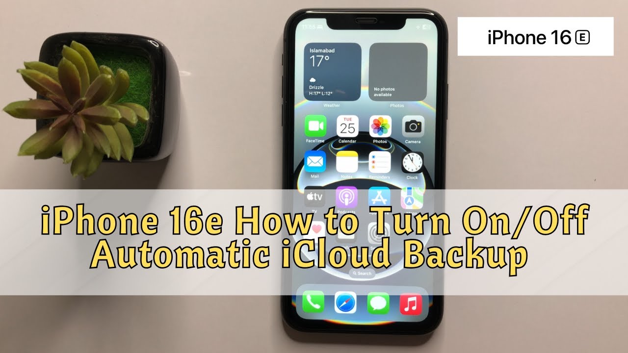 iPhone 16e How to Turn On/Off Automatic iCloud Backup #new - YouTube