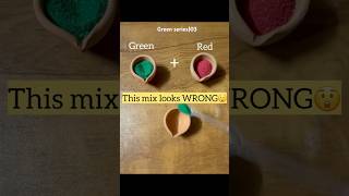 One of weird mix! Green series|03 #rangoli #rangolimix #colormixing #relaxing