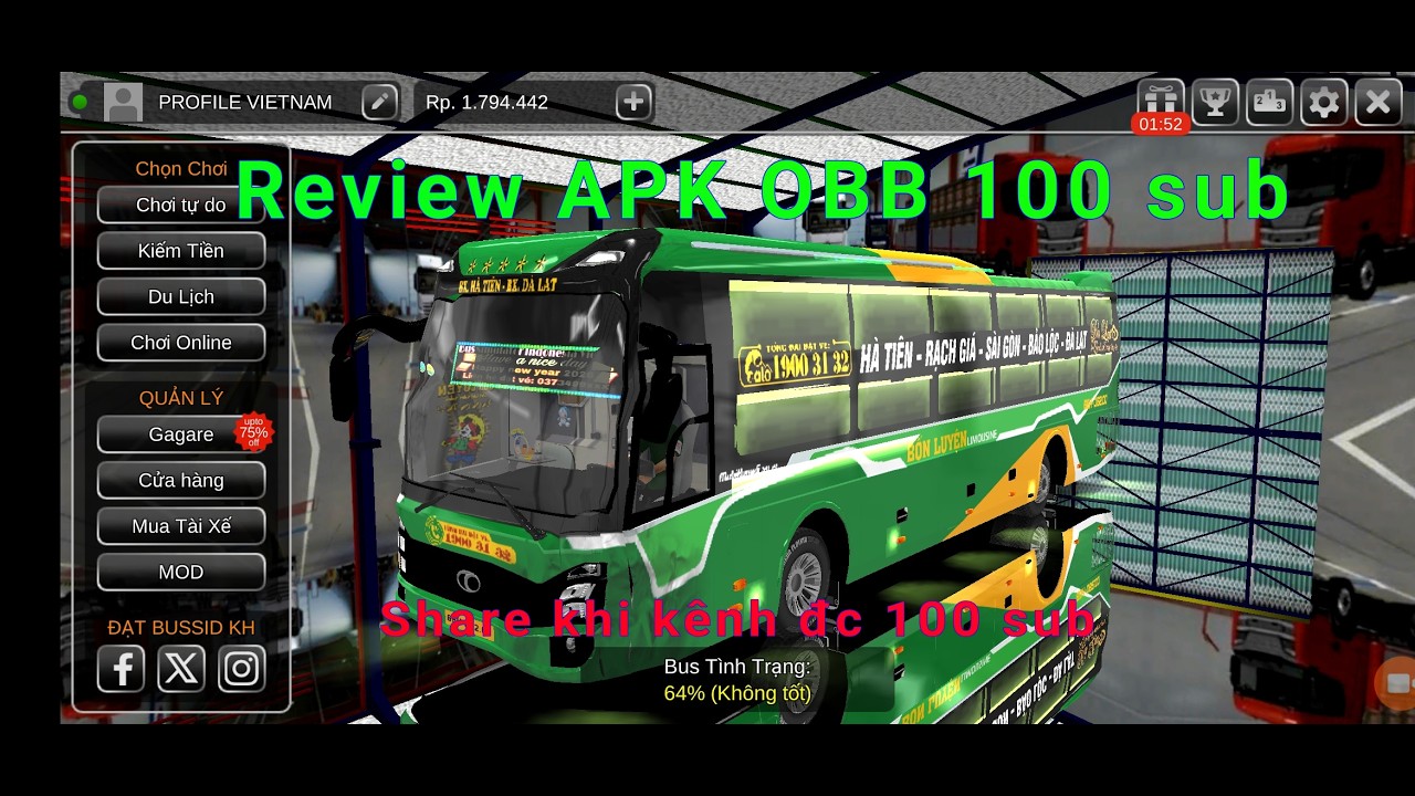 Review bản APK OBB 100 sub có những gì| Top 1 Bussid Vietnam