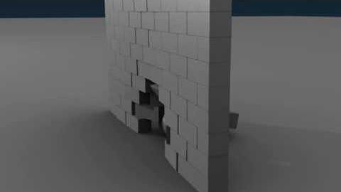 Blender Physics Simulation 4 - Brick Wall