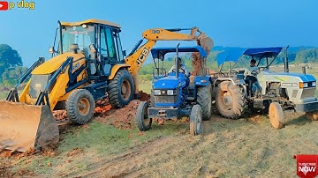 JCB 3dx Xpert Machine Loading Mud Tractor