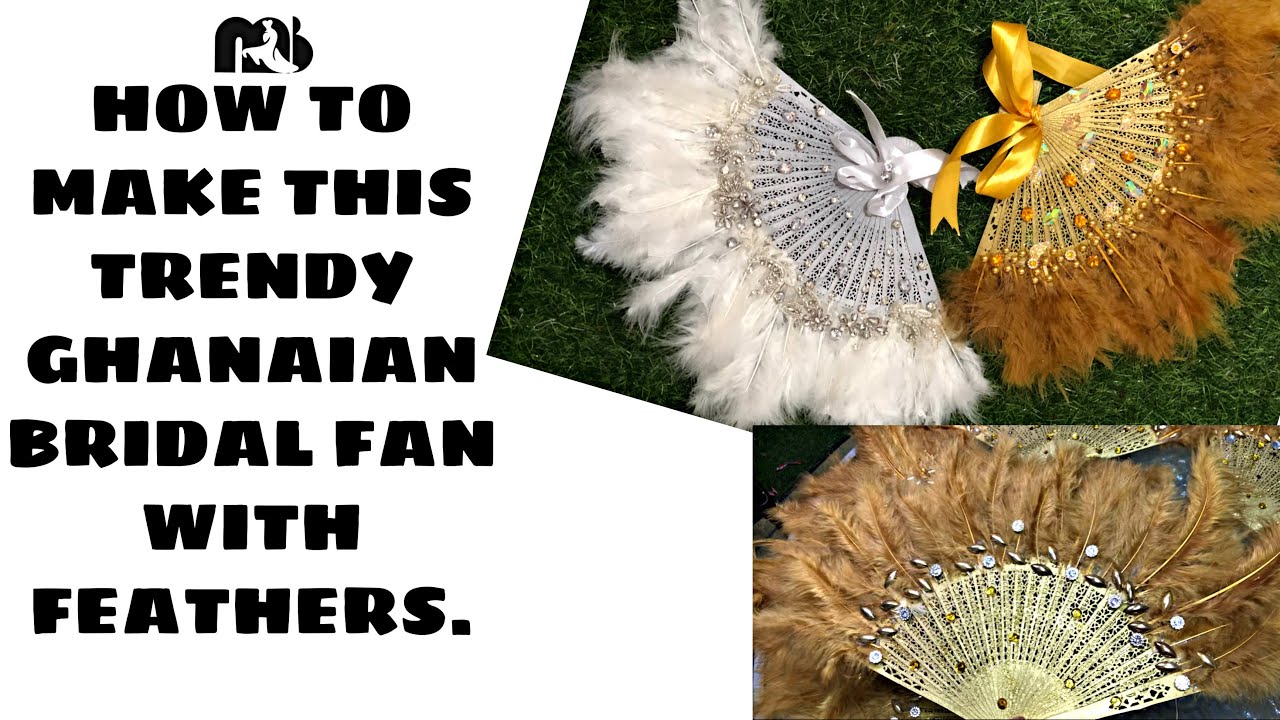 How To Make A Bridal Fan With Feathers. Very Easy YouTube