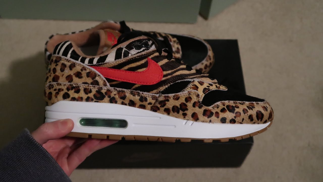 Atmos x Air Max 1 DLX 'Animal Pack' Sneaker Unboxing - YouTube