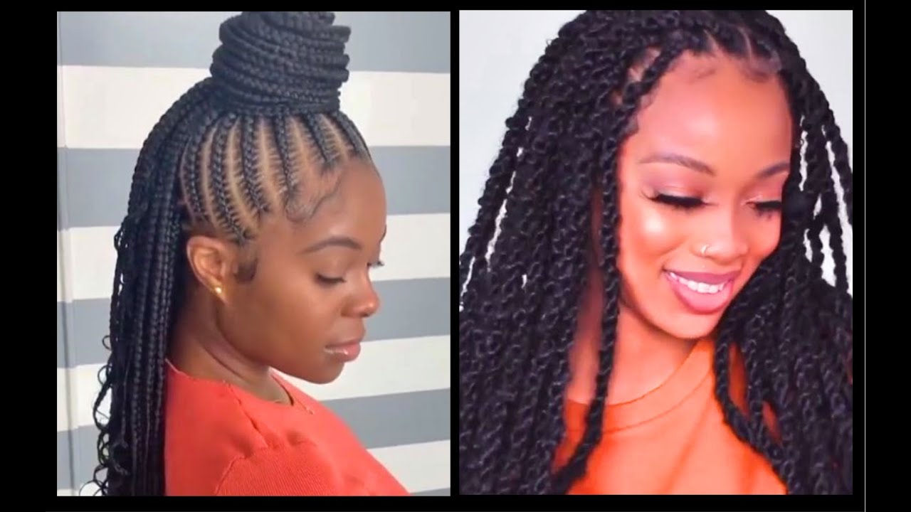 Hip Length Stitch Braid Ponytail Twists Tuck And Roll Updo Other Cute Hairstyles