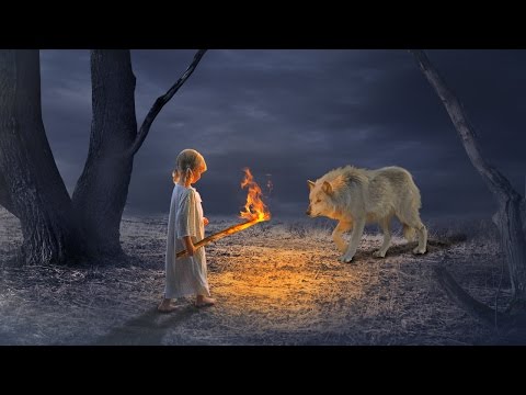 Girl with fire torch photo manipulation | photoshop tutorial