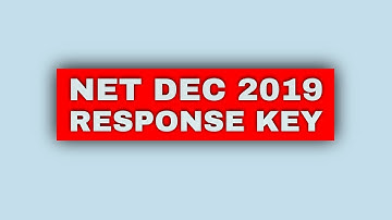 CSIR NET December 2019 Answer Key|Response Key|How to check