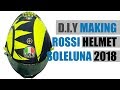 Making DIY Airbrush Valentino Rossi Helmet Soleluna 2018