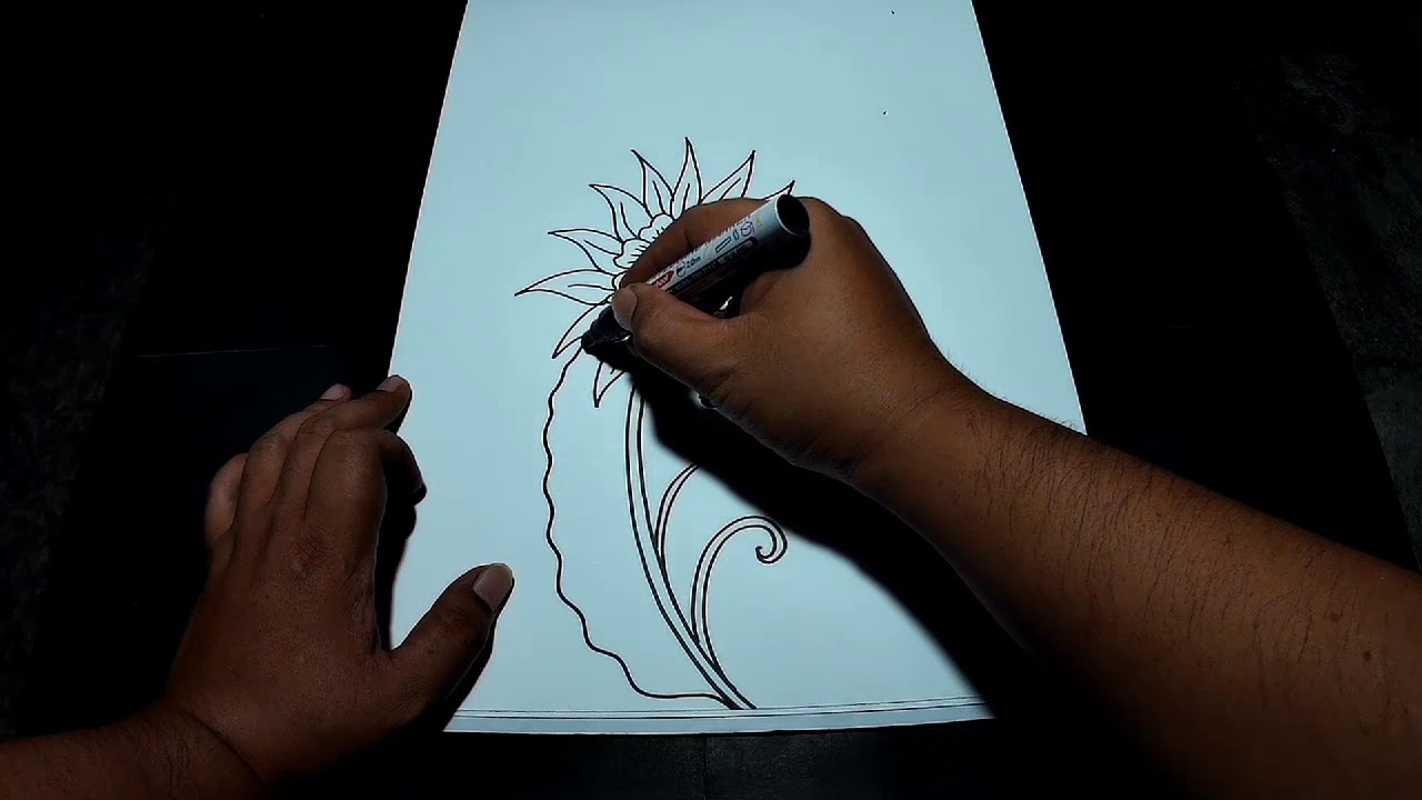 DRAWING SIMPLE FLOWER MOTIF FOR BATIK | menggambar motif ...