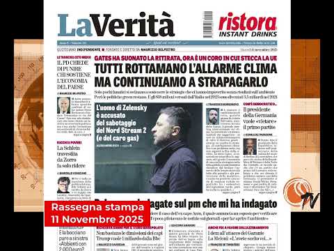 Video RASSEGNA STAMPA OGGI 11 NOVEMBRE 2025: CLIMA, AUTHORITY E POLITICA: LE PRIME PAGINE DI OGGI
