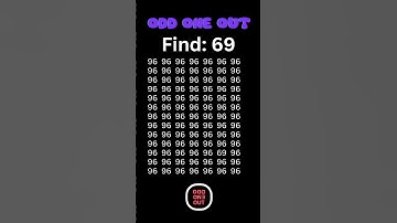 Can you find "69"? Find the ODD One Out - Numbers letters | Brain game 2024