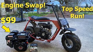 Absolute ripper  Predator 212cc Minibike swap guide and top speed test!