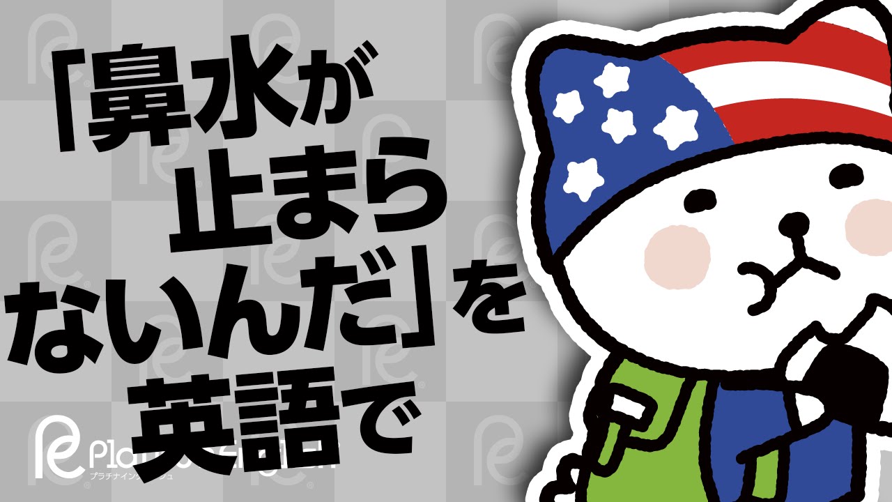 走る鼻 鼻水が止まらないんだ を英語で Youtube