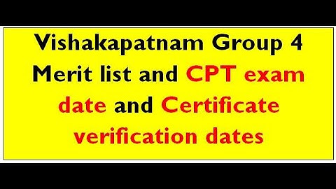 Vishakapatnam GROUP 4 results updates/APPSC/CPT/COMPUTER PROFICIENCY TEST