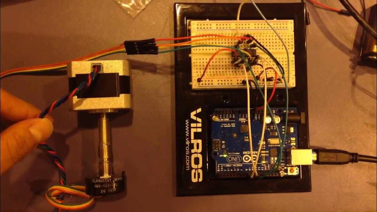 Stepper Motor spinning Optical Encoder - Arduino - YouTube