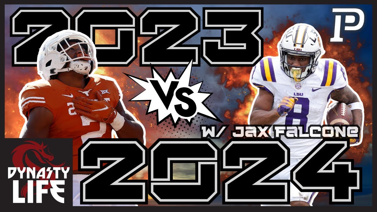 Dynasty Fantasy Football 2024 Rookies vs. 2023 Second Year Players Mock Draft Dynasty Rankings
