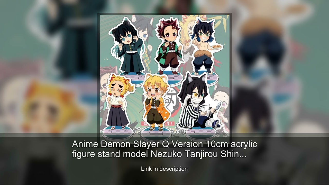 Anime Demon Slayer Q Version 10cm acrylic figure stand model Nezuko Tanjirou Shinobu Giyuu Muic