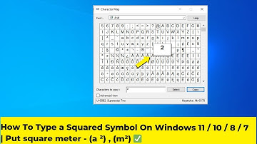 How To Type a Squared Symbol On Windows 11 / 10 / 8 / 7 | Put square meter - (a ²) , (m²) ✅