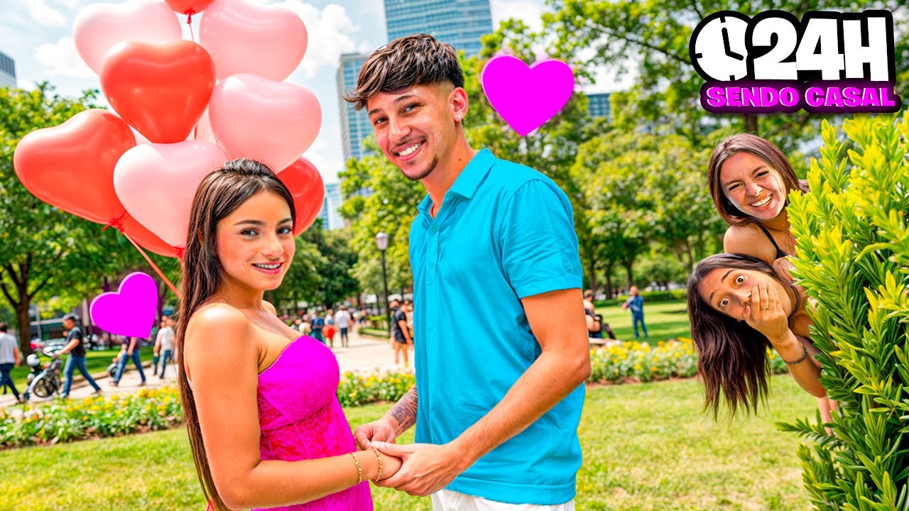 Viramos NAMORADOS Por 24 HORAS!! *rolou beijo?*