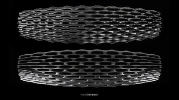 3D Parametric Grille - Wireframe Morphing Animation