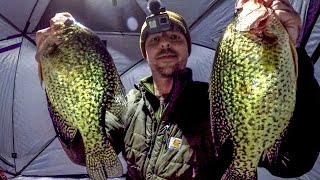 Ice Fishing Evening CRAPPIE Action  LIMITED OUT!