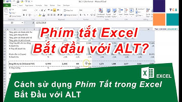 Cách sử dụng phím tắt trong excel bắt đầu với Alt