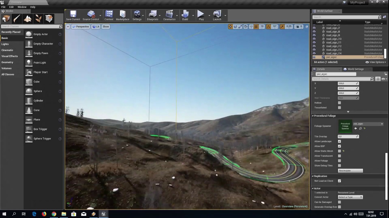Unreal Engine 4 Procedural Foliage - Haritaya Çoklu Materyal Eklemek ...