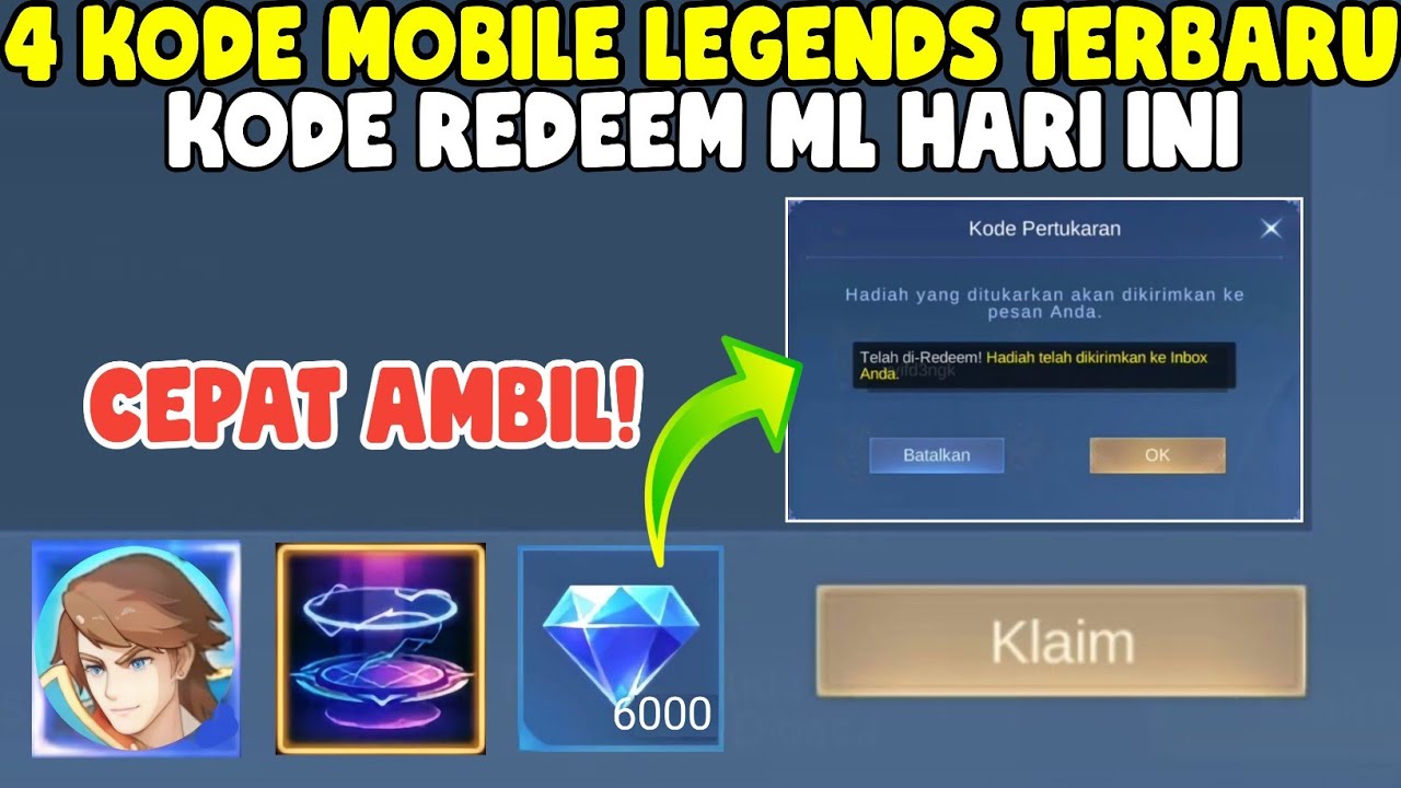 CEPAT KLAIM! 4 KODE REDEEM MOBILE LEGENDS TERBARU HARI INI - KODE ...