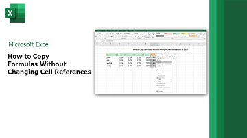 How to Copy Formulas Without Changing Cell References in Excel