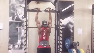 Harry Aikines-Aryeetey Pull ups to failure with 50 percent body weight weight (43kg - 94lbs)