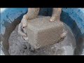 Asmr  reused cement shapes water crumbling dusty  crunchy asmr.