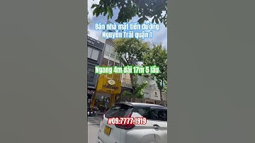Bán nhà mặt tiền quận 1 đường Nguyễn Trãi ngang 4m dài 17m 5 lầu #banhamattienquan1 #batdongsan