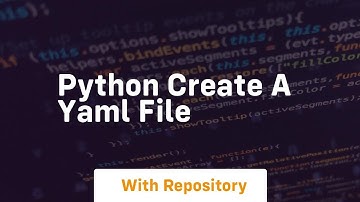 python create a yaml file