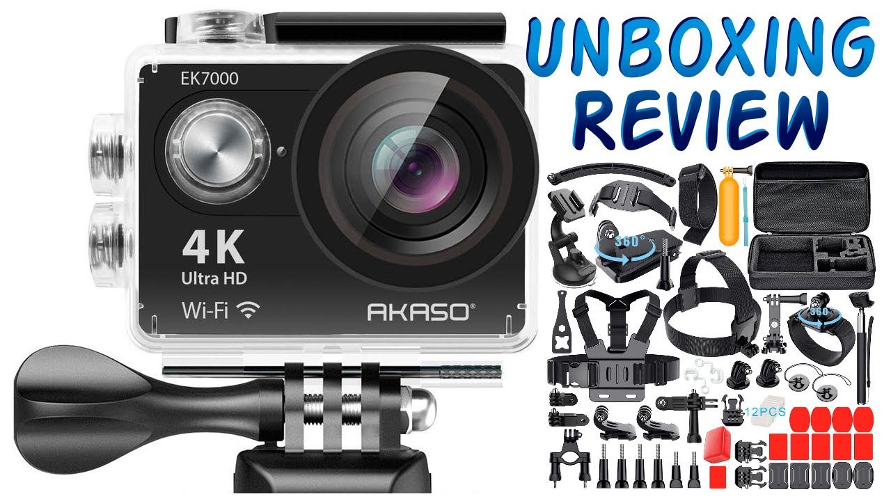 Akaso EK7000 4K Action Camera Unboxing/Review with GoPro Accessories